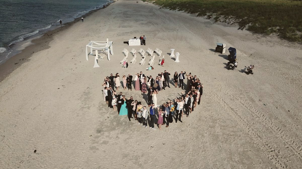 Drohnenfoto Strand Markgrafenheide